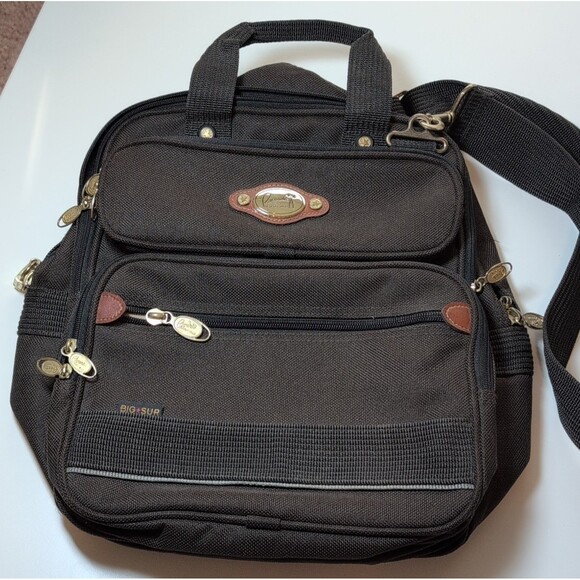 Ricardo Handbags - Ricardo Beverly Hills Big Sur Messenger Bag Black Nylon Locking Compartments